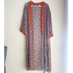 Xhilaration - Long Length Paisley Printed Kimono